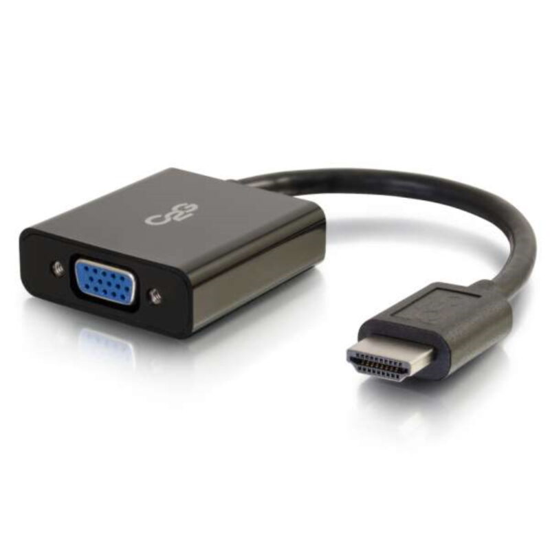 HDMI TO VGA M-F CONVERTOR WITH 7 INCH CABLE BLACK