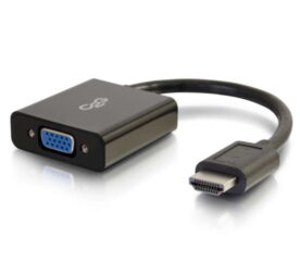 HDMI TO VGA M-F CONVERTOR WITH 7 INCH CABLE BLACK