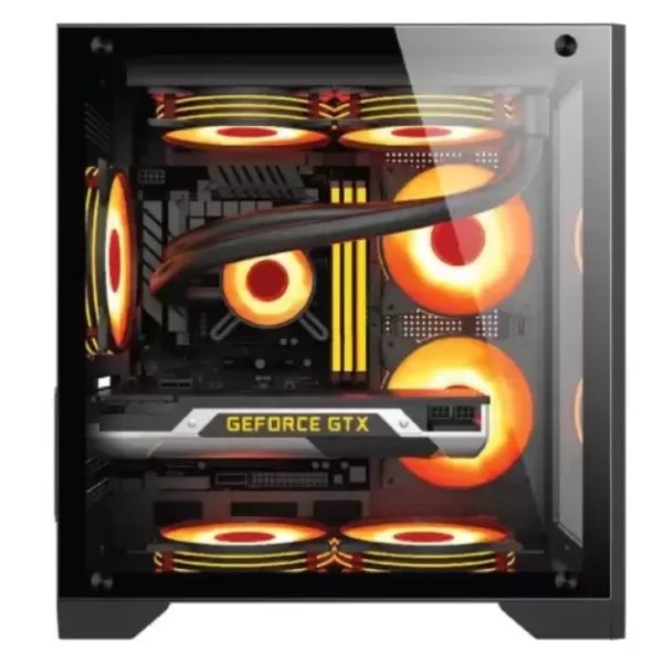 PC POWER M-ATX GAMING CASING (5 X ARGB FAN) MODEL # ICE CUBE V2 WH