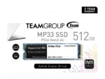 TEAM 512GB M.2 NVME SSD MP33 M.2 2280 PCIE 3.0 X4 WITH NVME 1.3 3D NAND INTERNAL SOLID STATE DRIVE (SSD)