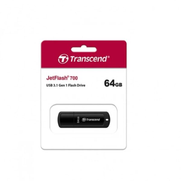 Transcend JetFlash 700 64GB USB 3.1 Gen 1 Pen Drive – High-Speed Flash Drive