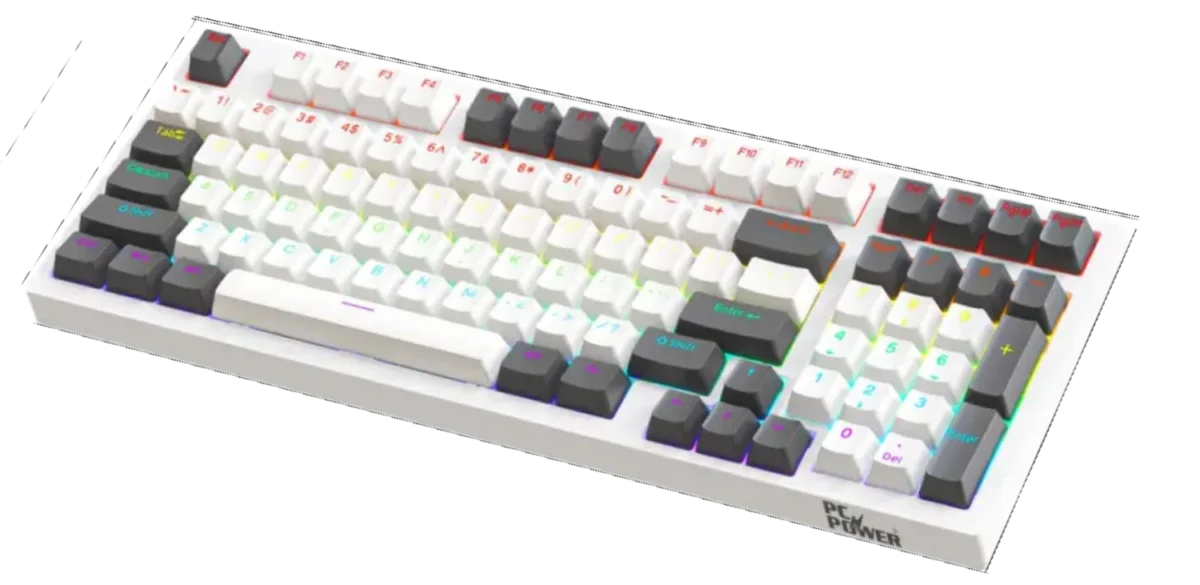 PC POWER K98 RGB Mechanical Keyboard White PC POWER K98 RGB Mechanical Keyboard White