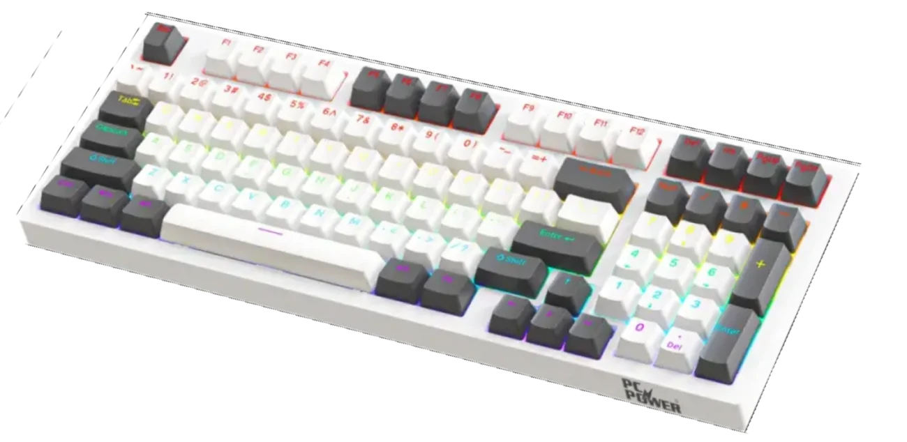 PC POWER K98 RGB Mechanical Keyboard White