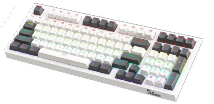 PC POWER K98 RGB Mechanical Keyboard White