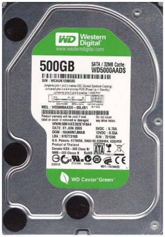 WD SATA HDD 500GB