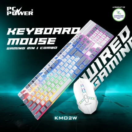 PC Power KM02W Gaming Combo Keyboard And Mouse