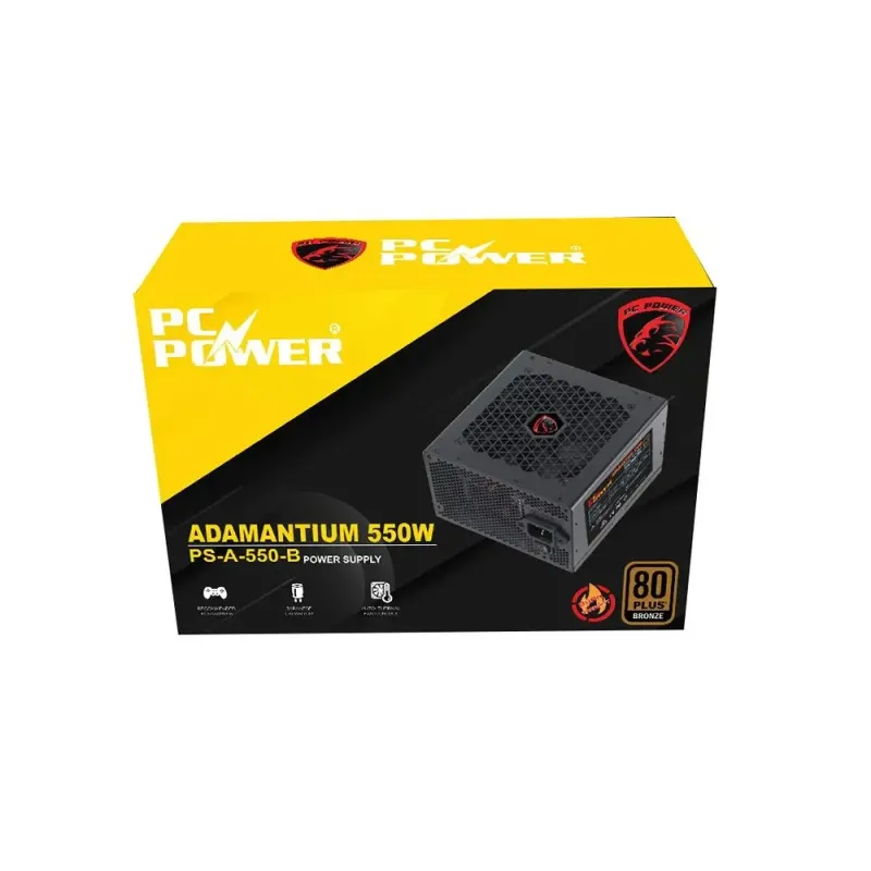 PC POWER ADAMANTIUM 550W 80 PLUS BRONZE GAMING POWER Supply